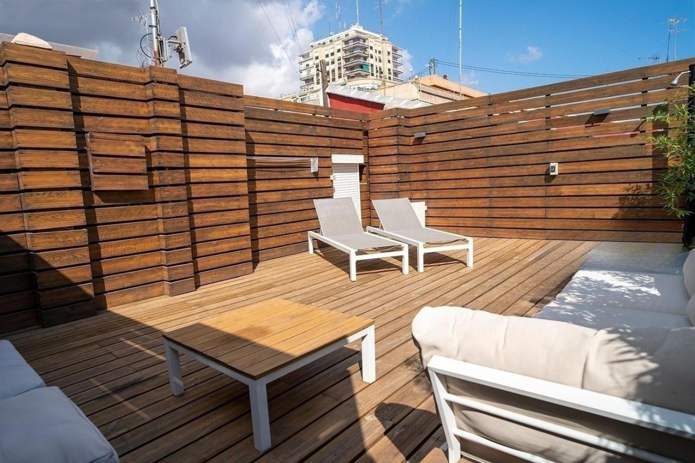 Апартаменты Atico Con Terraza Y Jacuzzi En El Centro Валенсия Номер фото